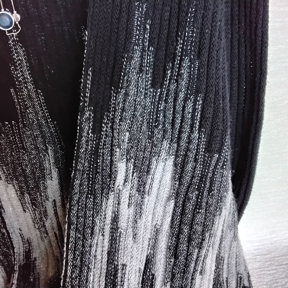 Chico's Black and Gray Cardigan Sweater - Picture 8 of 10